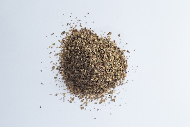 Marjoram herbs flatlay closeup