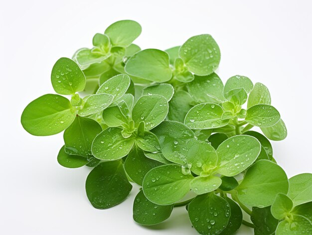 Photo marjoram leaves plant on white background