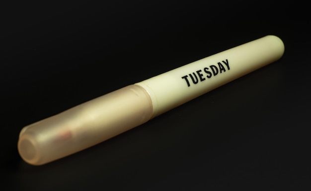 marker, reminder, name of the day of the week, tuesday