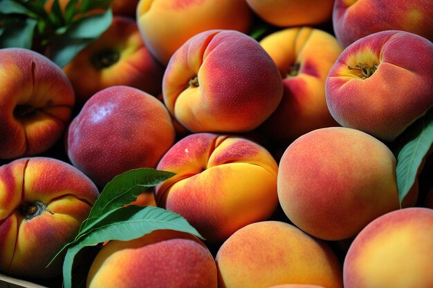 Market heeft een groot aanbod rijpe en smaakvolle nectarines