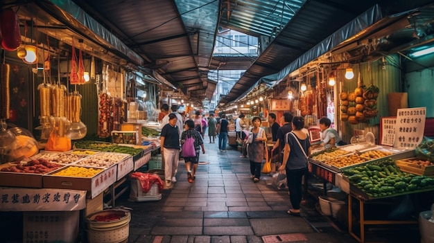 the market is open to the public and has a wide variety of stalls and shops