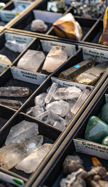 Market stall of esoteric lucky stones