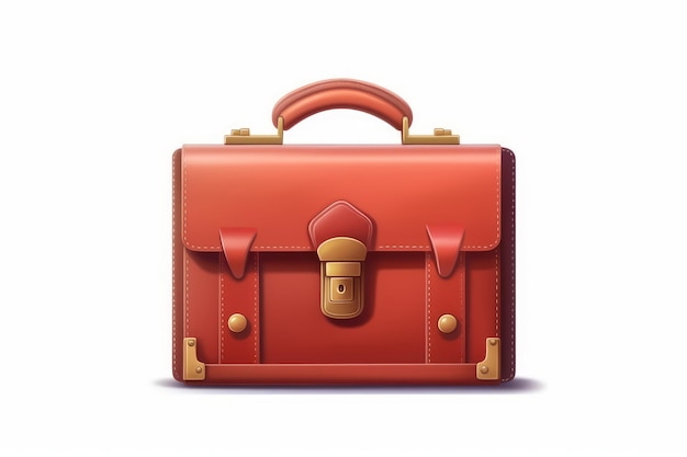 Marketing Briefcase op wit in cartoon stijl AI gegenereerd