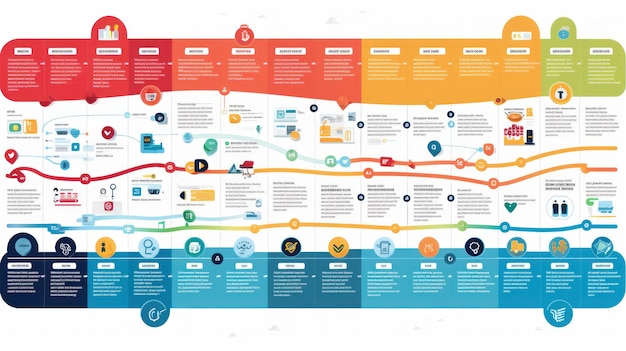 Foto mappa del percorso del cliente di marketing generata dall'intelligenza artificiale