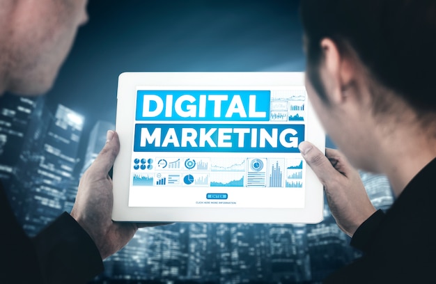 Marketing of Digital Technology Business Concept