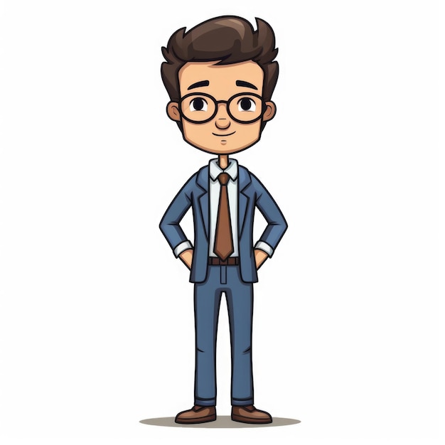 Marketing Manager isolated cartoon character