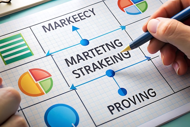 Photo marketing strategy planning strategy concept
