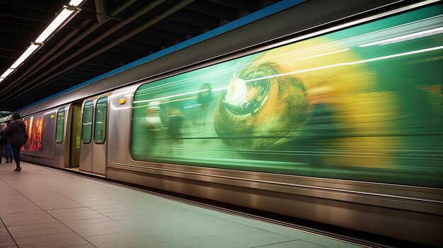 写真 地下鉄駅のマーケティング広告