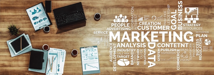 Foto marketing van digitaal technologie bedrijfsconcept uds