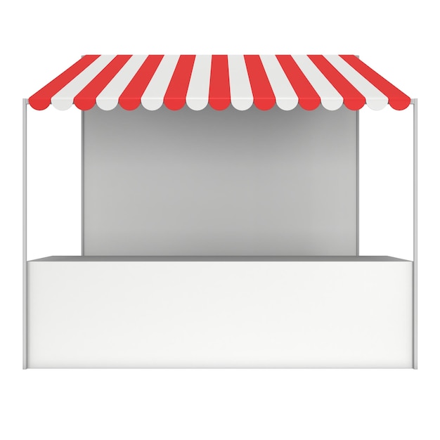 Marktkraam kioskkraam met gestreepte luifel voor promotieverkoop Winkelwagen Bedrijf