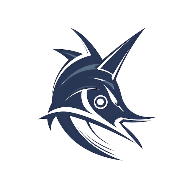 Marlin fish head vector logo design template Modern marlin logo design