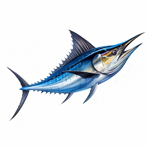 Marlin isolated on white background