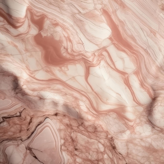 Marmeren oppervlaktetextuur achtergrond Delicaat roze marmer met doorschijnende eigenschappen Generatieve AI