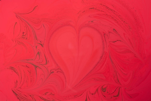 Marmeringskunst met hartpatronen Abstract Ebru liefde achtergrondmalplaatje