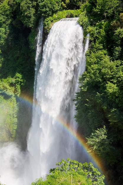 Marmore valt Cascata delle Marmore in Umbrië Italië De hoogste kunstmatige waterval ter wereld