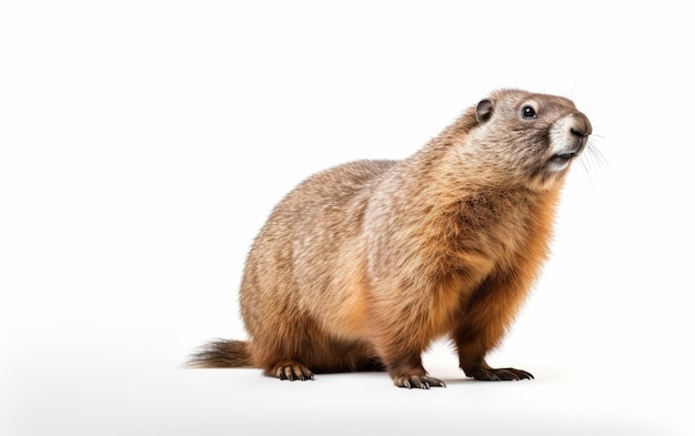 Marmot Alpine Burrowing Mammal Isolated on a Transparent Background PNG