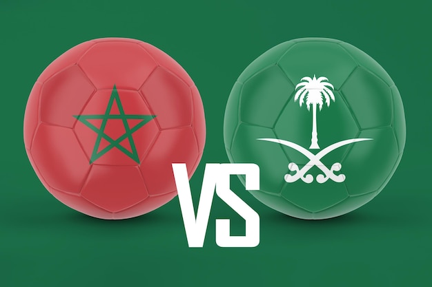 Marokko versus Saudi-Arabië Wereldbeker voetbal