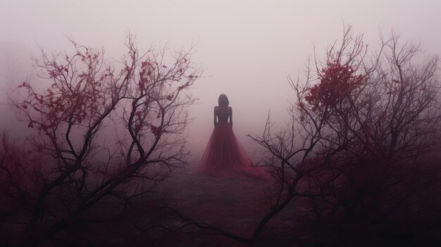 Foto maroon fog een grillige reis door macabre romantiek