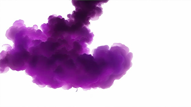 Maroon and purple smoke cloud on a white background