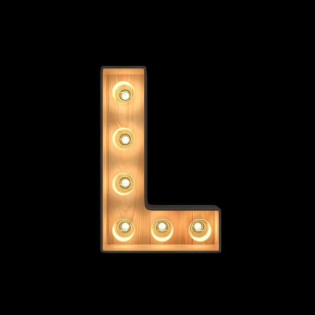 Marquee light Alphabet L