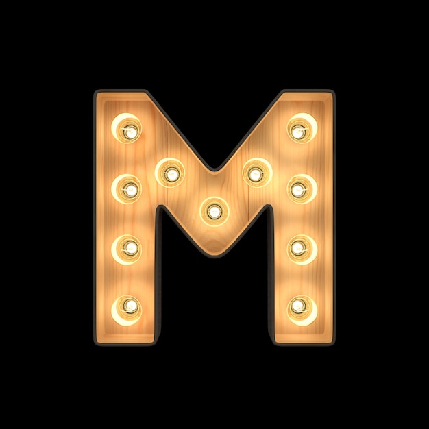 Лампа Marquee light Alphabet M