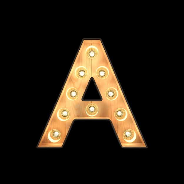 Marquee light Alphabet A