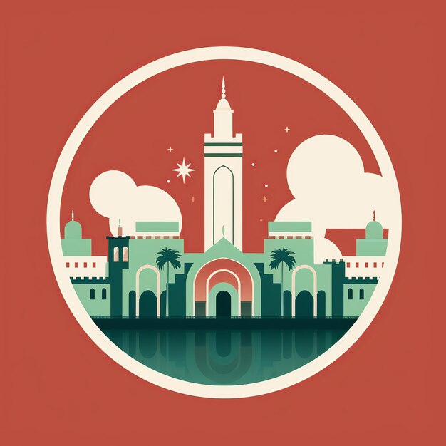 Photo marrakech in red amp green a historic minimalism in circular design