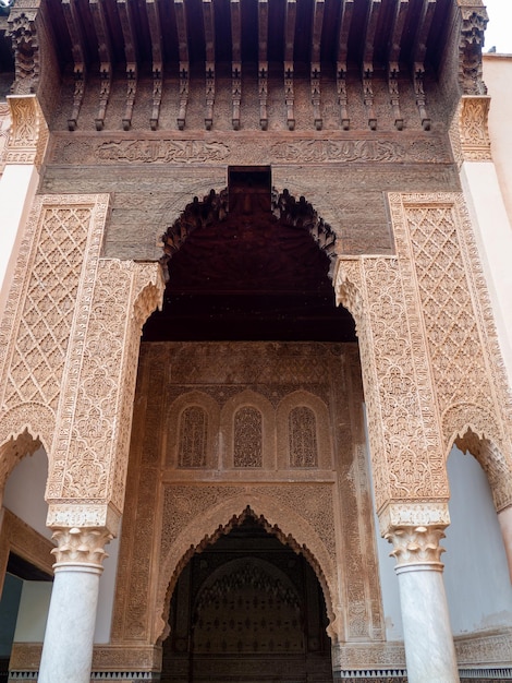 Marrakesh Marokko 27 januari 2023 Binnen interieur van Saadian Tombs