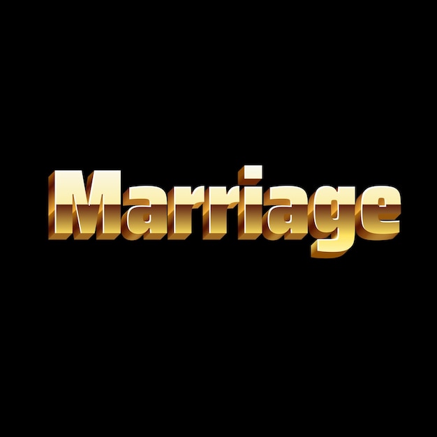 Photo marriage text words effect gold photo jpg image 3d