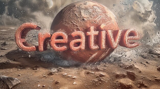 Foto mars creativity concept art poster