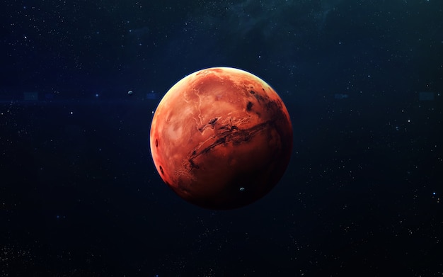 写真 火星-高解像度の美しい芸術は太陽系の惑星を提示します