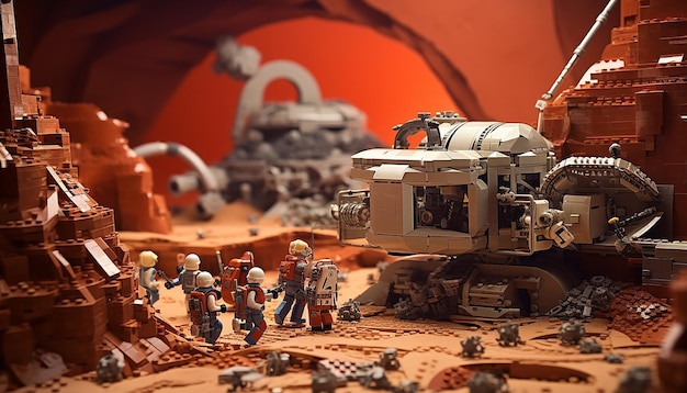 Mars LEGO Play with Futuristic Space Exploration