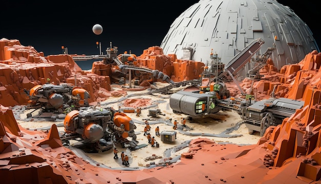 사진 미래적 인 우주 탐험 과 함께 레고 화성 놀이