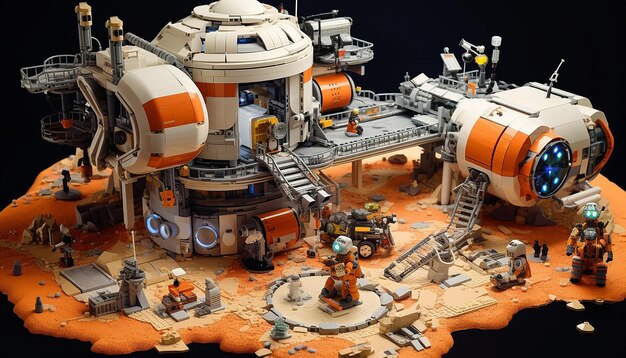 Фото lego mars играет с футуристическими космическими исследованиями