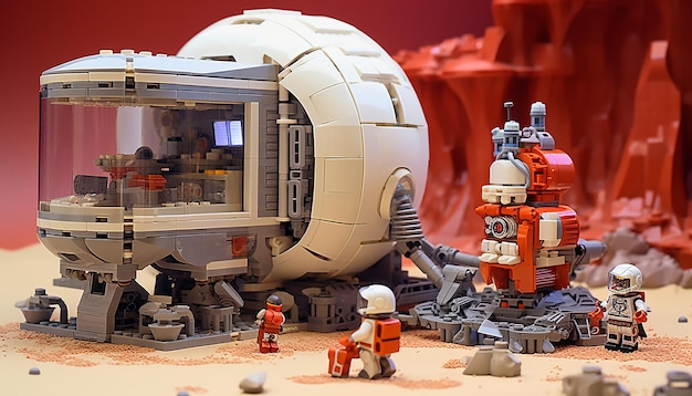 Mars LEGO Play with Futuristic Space Exploration