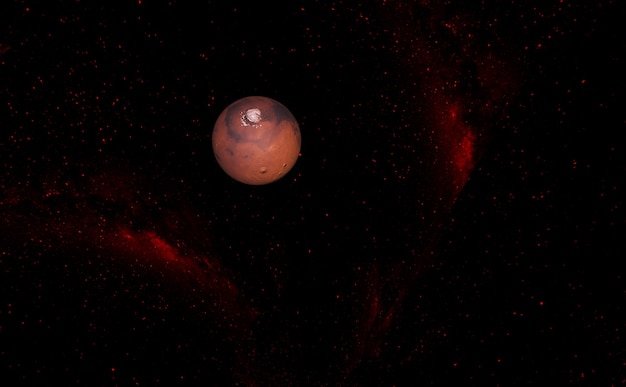 Foto mars planeet en ruimte