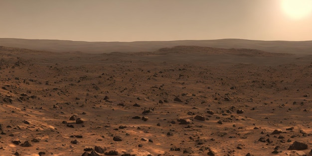 Mars planeet landschap