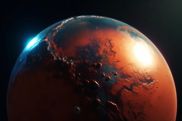 Mars planet beautiful Galaxy universe Generate Ai