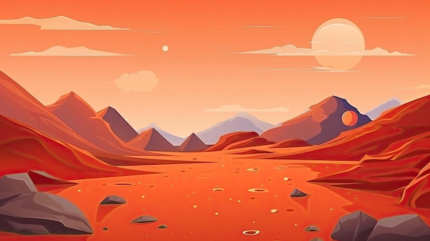 mars surface alien planet landscape space game