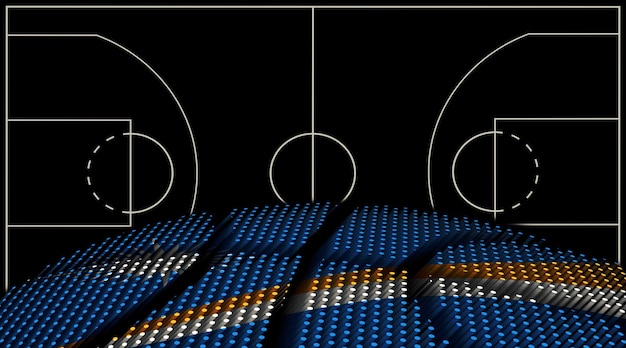 Marshall Islands Basketball court background Basketball Ball