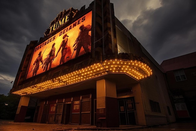 Photo marshall missouri july the marquee of a movie theater showing indiana jones and the dial of destiny