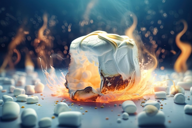 Marshmallow creatieve illustratie AI gegenereerd