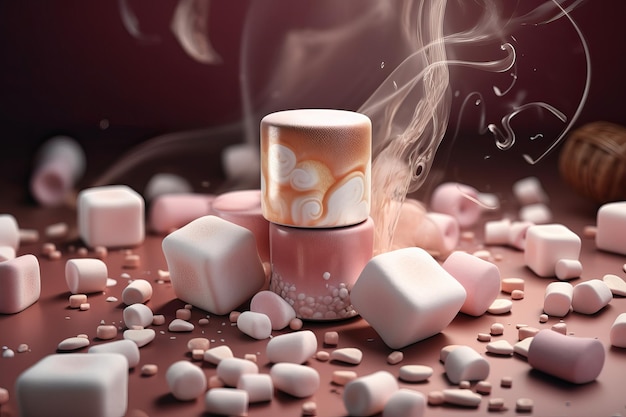 Marshmallow creative illustration AI generated