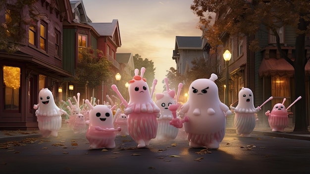 Marshmallow Ghost Parade