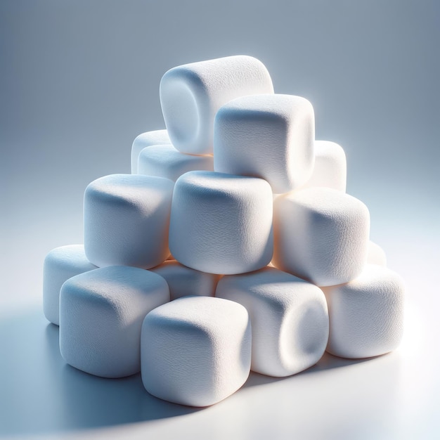 marshmallows geïsoleerd op een witte achtergrond
