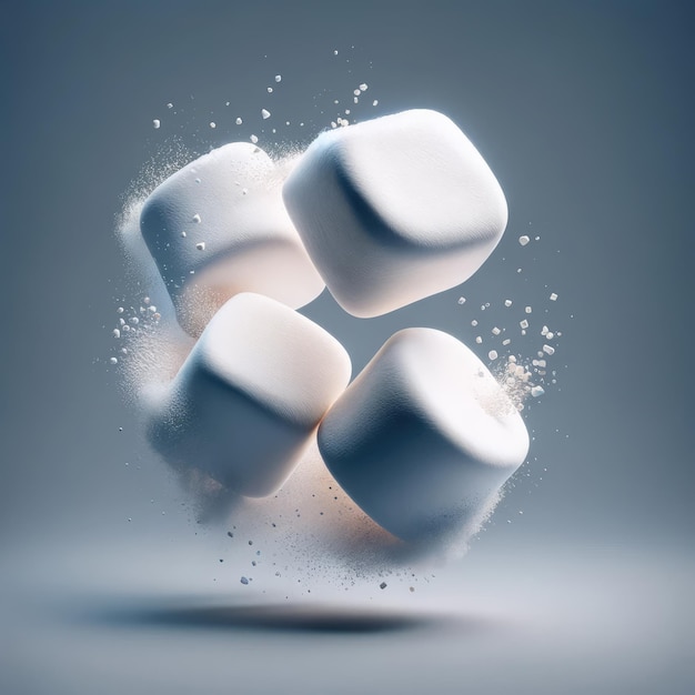 Photo marshmallows isolated on a white background