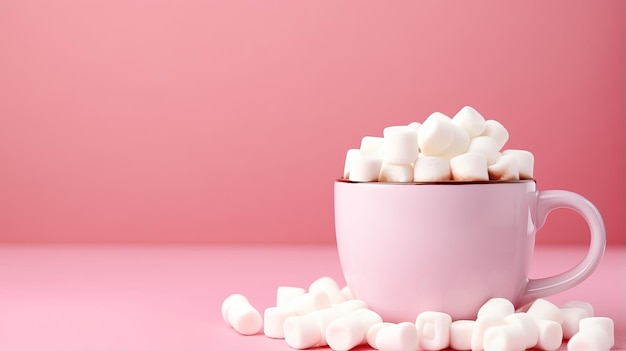 Foto marshmallows in una tazza