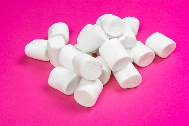 Marshmallows op roze