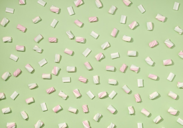 Foto marshmallows plat liggen