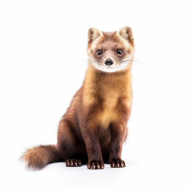 marten on whit background